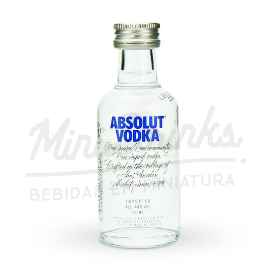 Pack 12 Un Mini Vodka Absolut Natural 50ml