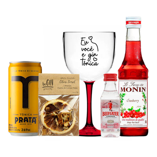 Kit Eu, Você e Gin Tônica - Beefeater e Monin Cranberry
